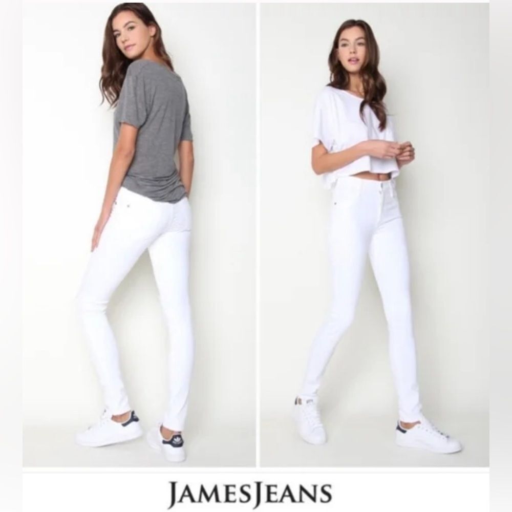 JAMES JEANS WHITE TWIGGY JEANS. SIZE 25